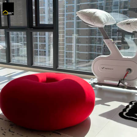 เก้าอี้สตูล RENITA HOME รุ่น DONUT STOOL สีแดง_4